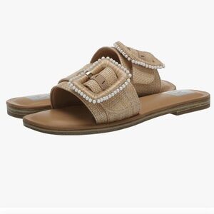 DV by Dolce Vita Tan Slide Sandals with Buckle